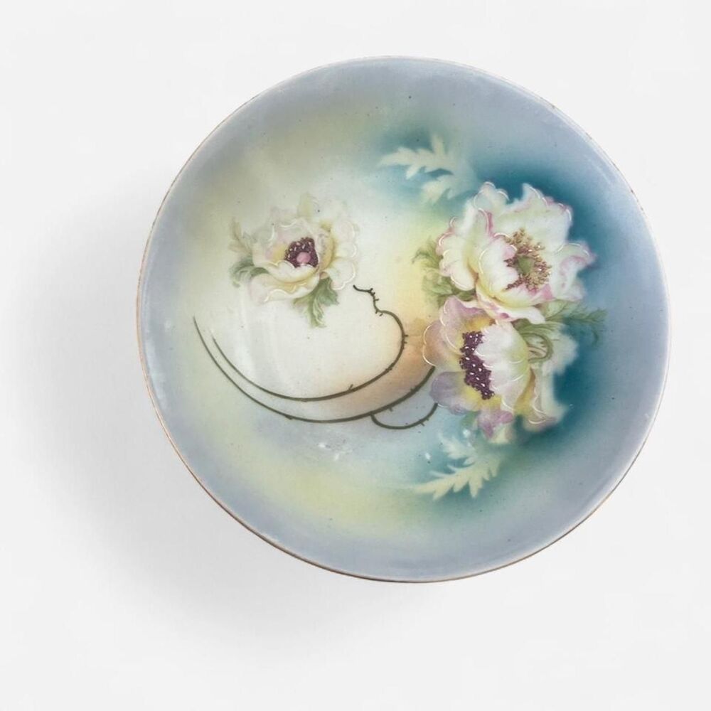 Stunning German Hand Painted Blue Kahla floral plate
